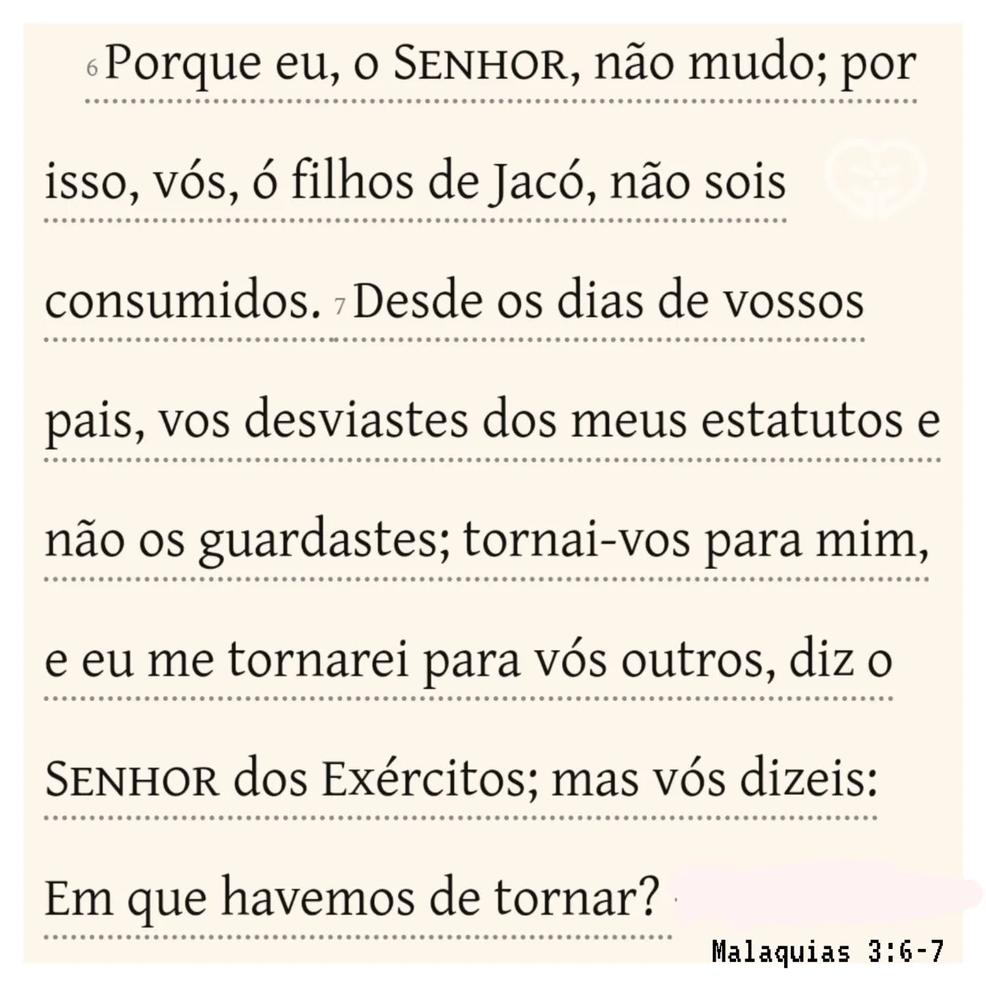 Malaquias 3:6-7