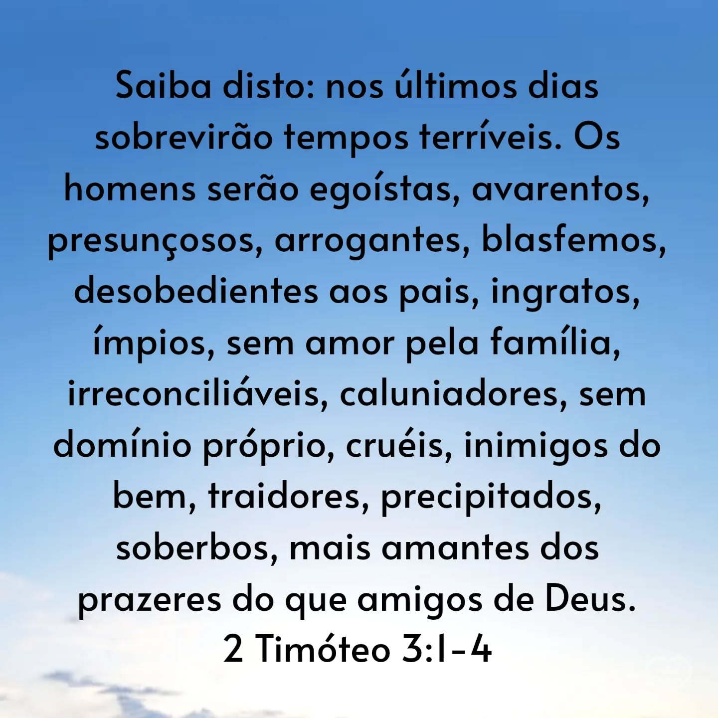2 Timóteo 3:1-4